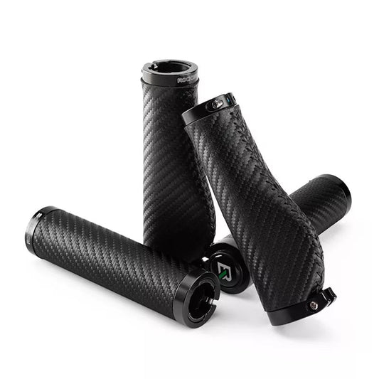 ROCKBROS Fietsgrepen Carbon Patroon Fietsstuurgrepen Dubbel slot 22,2 mm