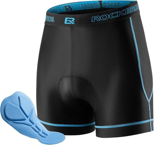 ROCKBROS Heren Fietsshorts met 4D-zitkussen Ademend Wielrenondergoed Gewatteerd Fietsondergoed Kort Elastisch MTB Racefiets M-3XL