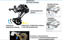 Afbeelding in Gallery-weergave laden, SHIMANO achterderailleur DEORE RD-M6100 12-speed
