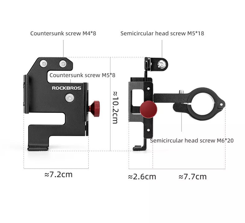 ROCKBROS fiets-gsm-houder stuurtelefoonhouder voor smartphone 4,7-7,09 inch