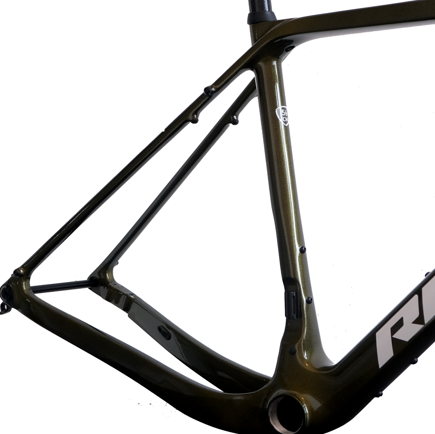 RINOS Gravelframeset met vork zadelpen stuur koolstofvezel T800 kameleonkleur