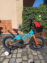 Afbeelding in Gallery-weergave laden, SKYS kinderfiets van 3 t/m 9 jaar 14/16/18 inch blauw oranje
