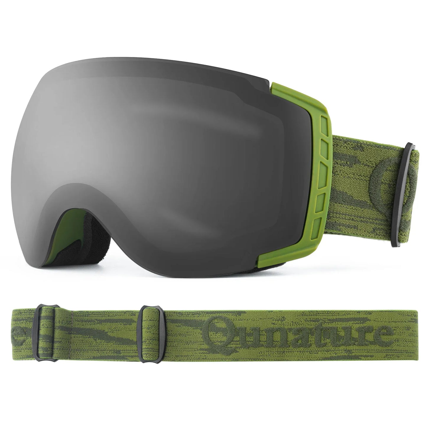 Qunature skibril, snowboardbril, anti-condens UV400 dames/heren voor brildragers