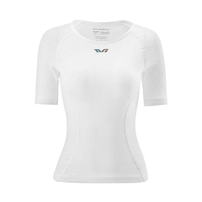 ROCKBROS dames fitness sportshirt gym sport wit sportfunctioneel shirt met korte mouwen