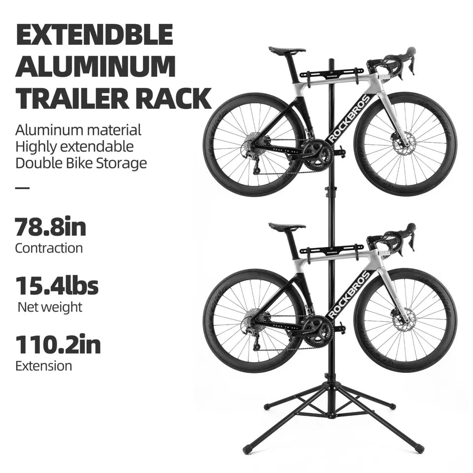 ROCKBROS Fiets dubbele montagestandaard Ondersteuning Power Repair Stand Verstelbaar