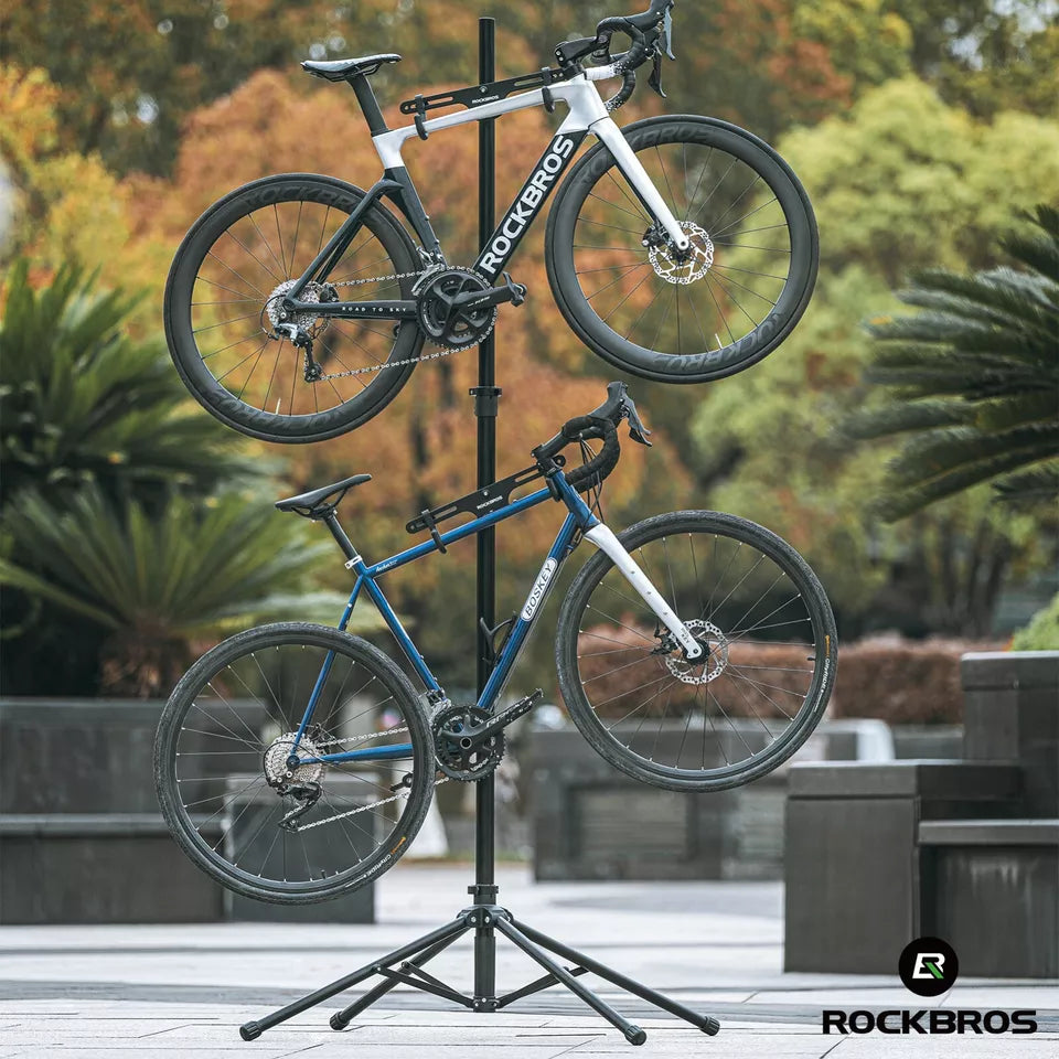 ROCKBROS Fiets dubbele montagestandaard Ondersteuning Power Repair Stand Verstelbaar