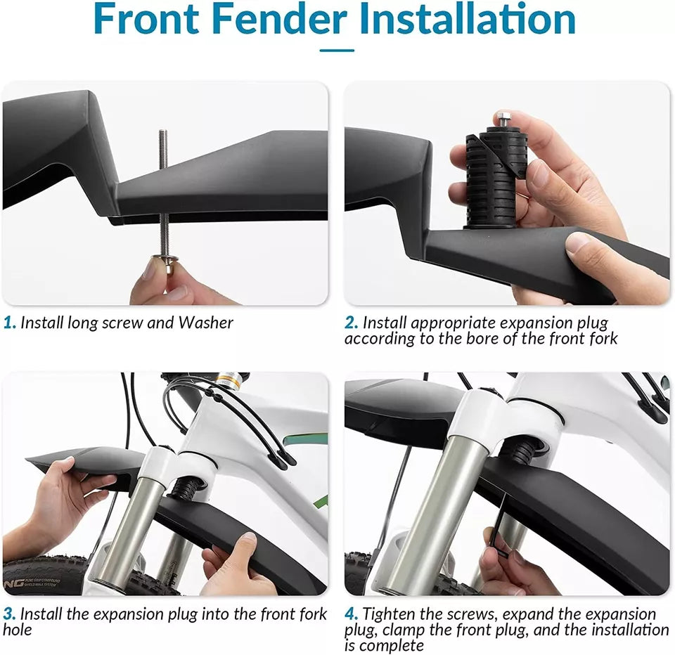 ROCKBROS fietsspatbordenset 24-29 inch fietsspatbord quick release MTB