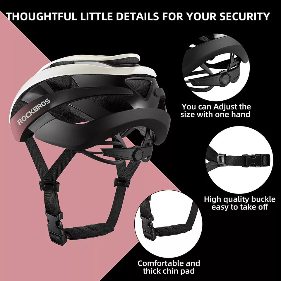 ROCKBROS fietshelm voor dames en heren fietshelm 4 kleuren beschermhelm M/L 55-61 cm