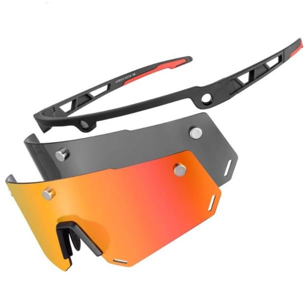 ROCKBROS 2 in 1 gepolariseerde zonnebril Magnetische sportbril met verwisselbare glazen