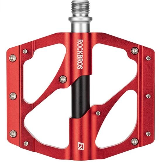 ROCKBROS 2020-12B Aluminium fietspedalen MTB 9/16 inch zwart/rood