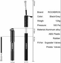 Afbeelding in Gallery-weergave laden, ROCKBROS HQ-52BK Bicycle frame inflator 160 PSI
