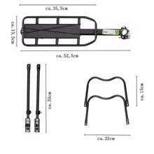 Afbeelding in Gallery-weergave laden, ROCKBROS MTB fietsendrager met reflector semi quick release max.50kg aluminium
