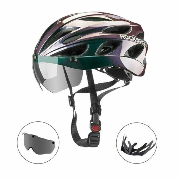 ROCKBROS Racefiets Helm TT-16-C met bril