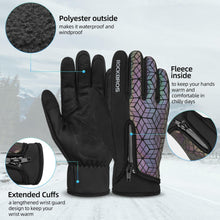 Afbeelding in Gallery-weergave laden, ROCKBROS S077-8 Motor Fiets Handschoenen Touchscreen Winddicht Warm Ski Sport MTB
