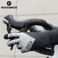 Afbeelding in Gallery-weergave laden, ROCKBROS Winter Fietshandschoenen Handschoenen Touchscreen Warm Thermisch Sport
