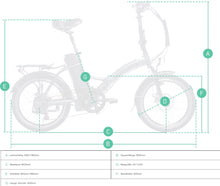 Afbeelding in Gallery-weergave laden, E-bike Shimano 7 versnellingen 11-28T 20 inch opvouwbaar JOBOBIKE Sam zilver
