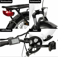 Afbeelding in Gallery-weergave laden, VecoCraft E-Pax elektrische plooifiets 20 inch E Bike 250W motor Shimano 7 versnellingen
